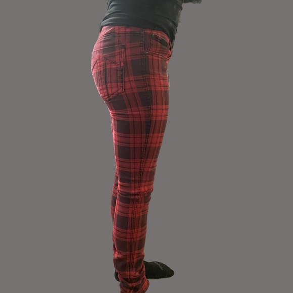 Tripp nyc red plaid jeans - Picture 4 of 5
